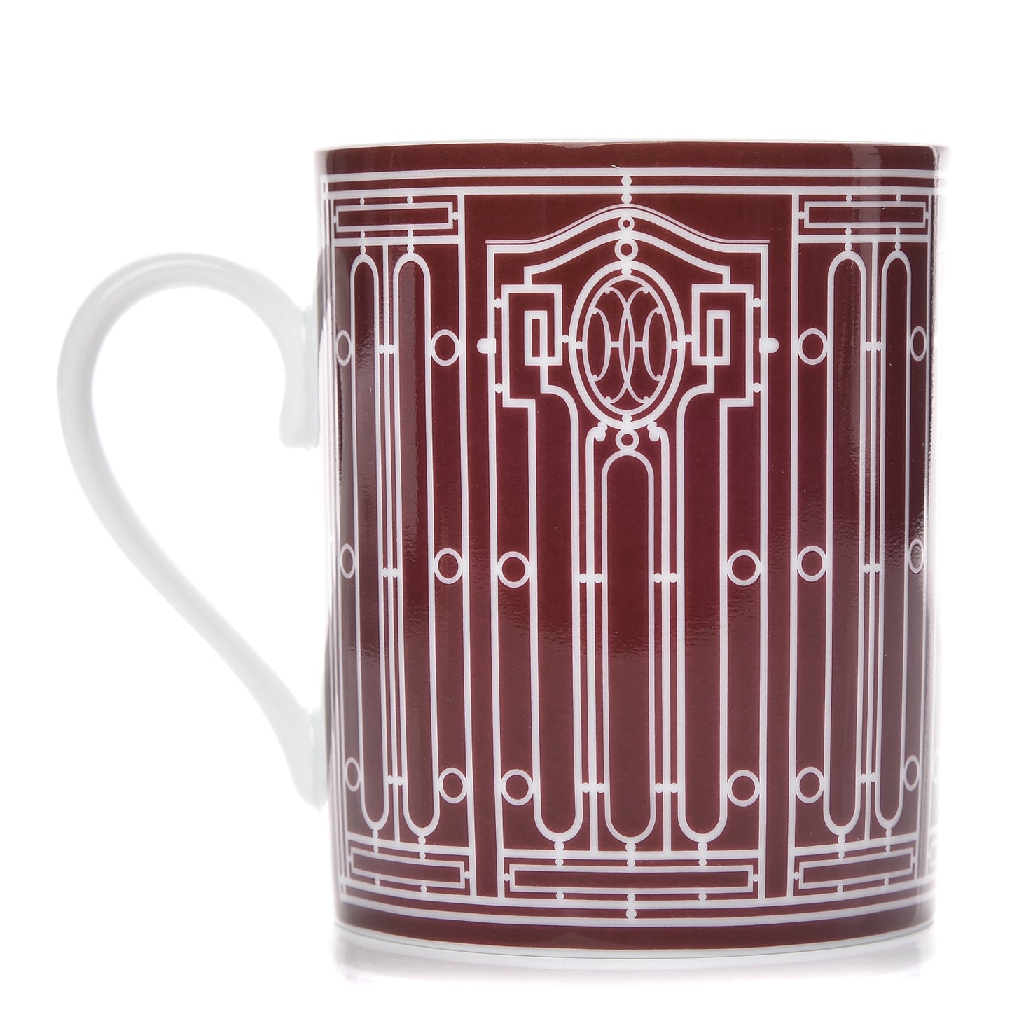 Porcelain H Deco Mug Rouge