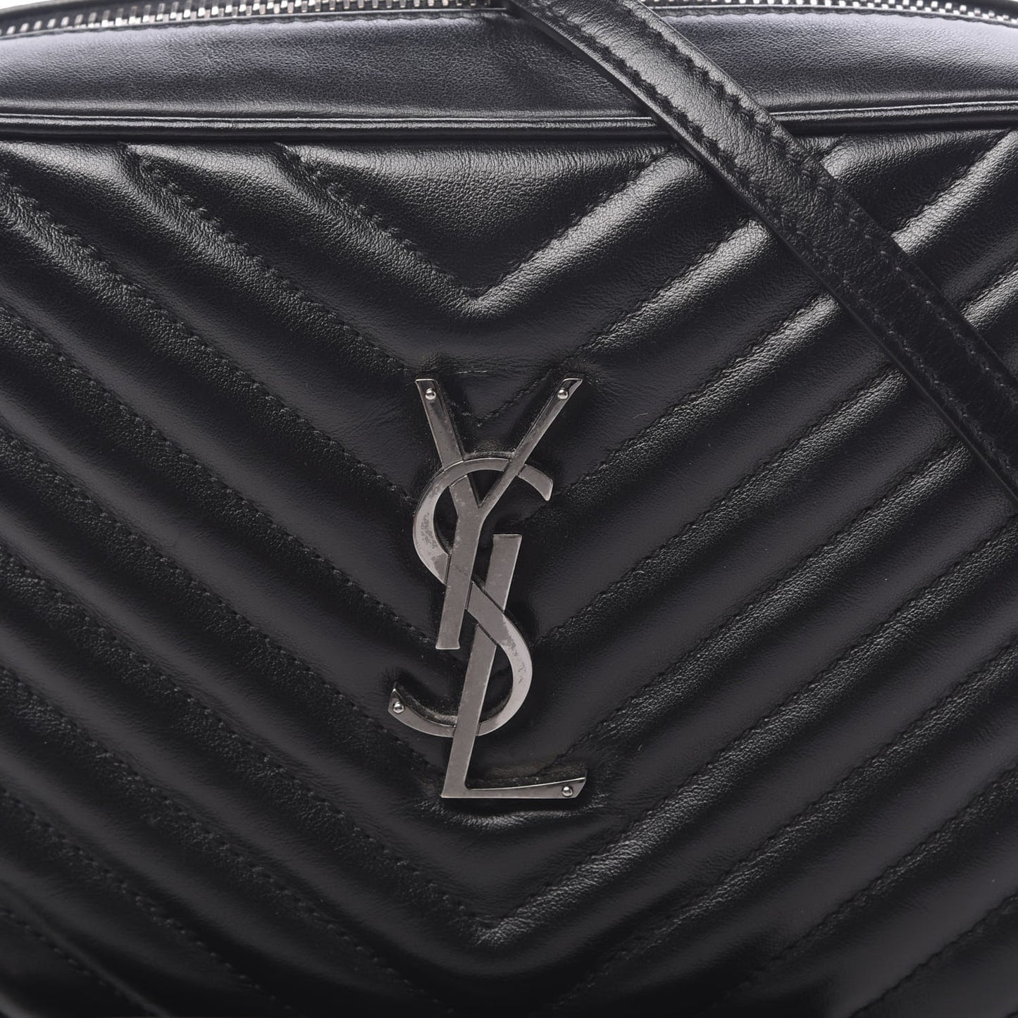 Calfskin Matelasse Monogram Lou Camera Bag Black