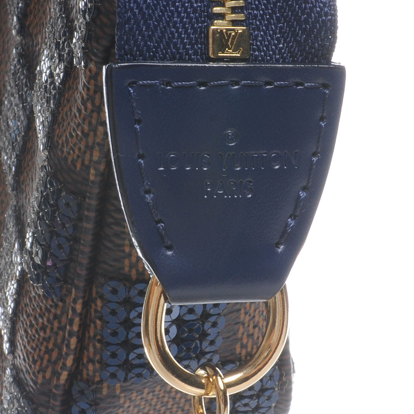 Damier Paillettes Mini Pochette Blue