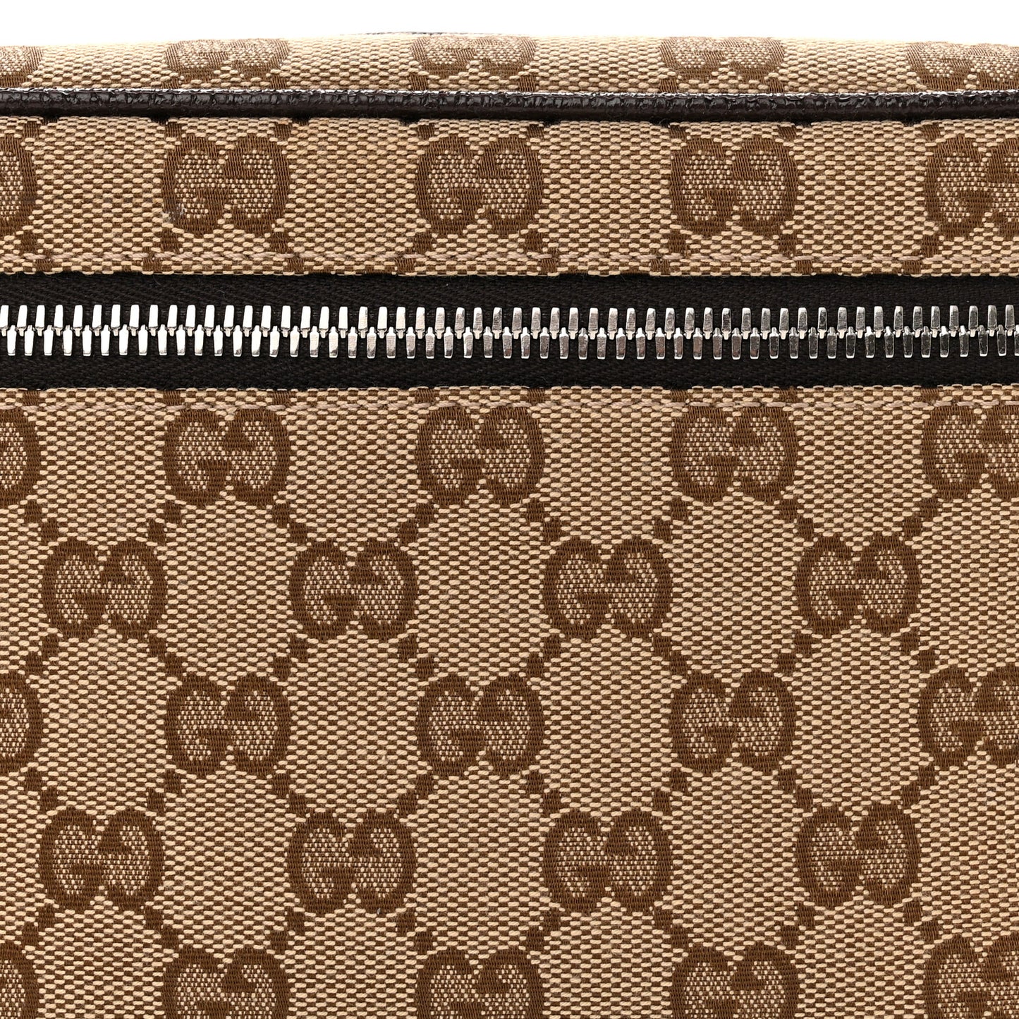 Monogram Dollar Calfskin Waist Pouch Beige Ebony Testa di Moro Marrone Scuro