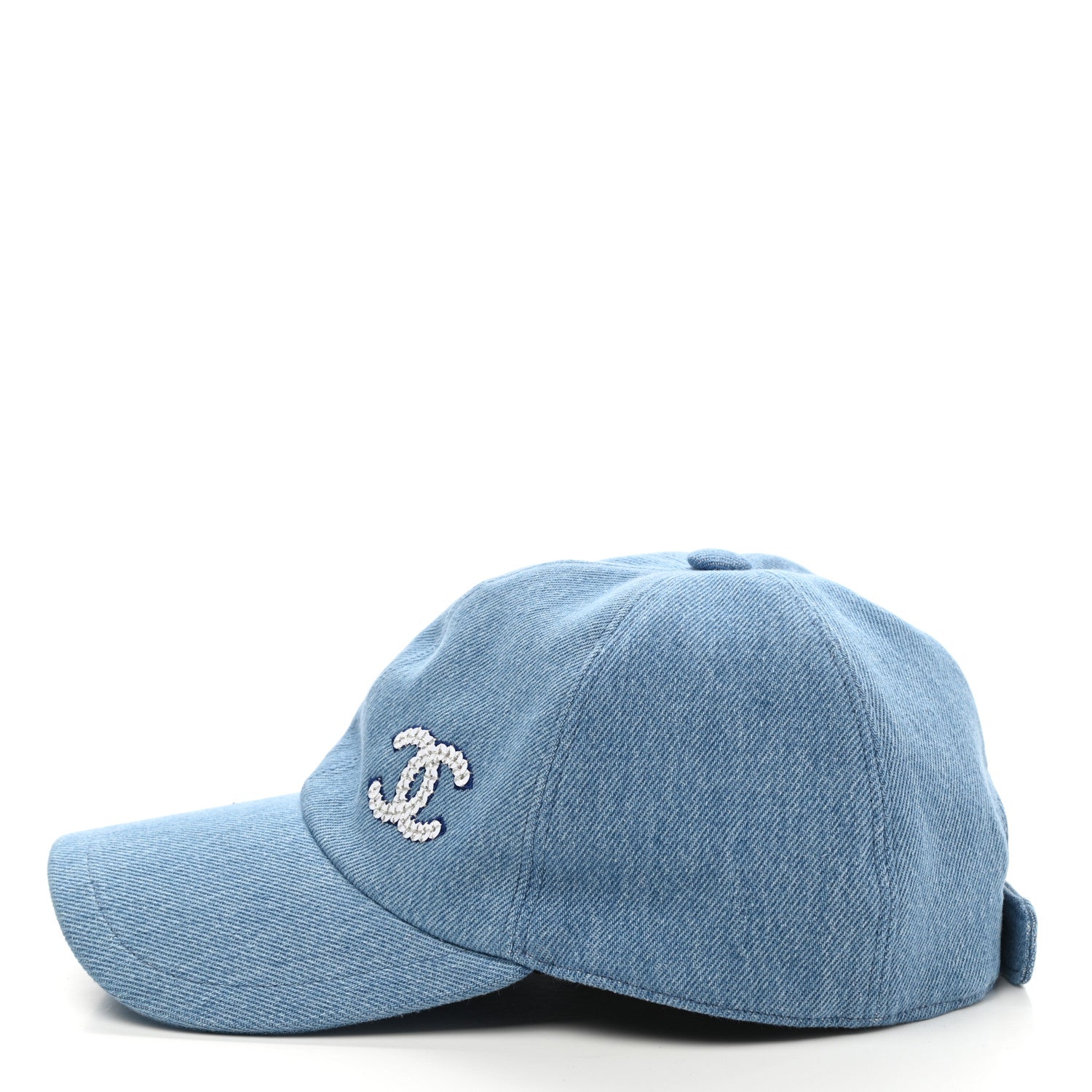 Chanel Cotton Sequin CC Cap Hat Blue 4 of 8