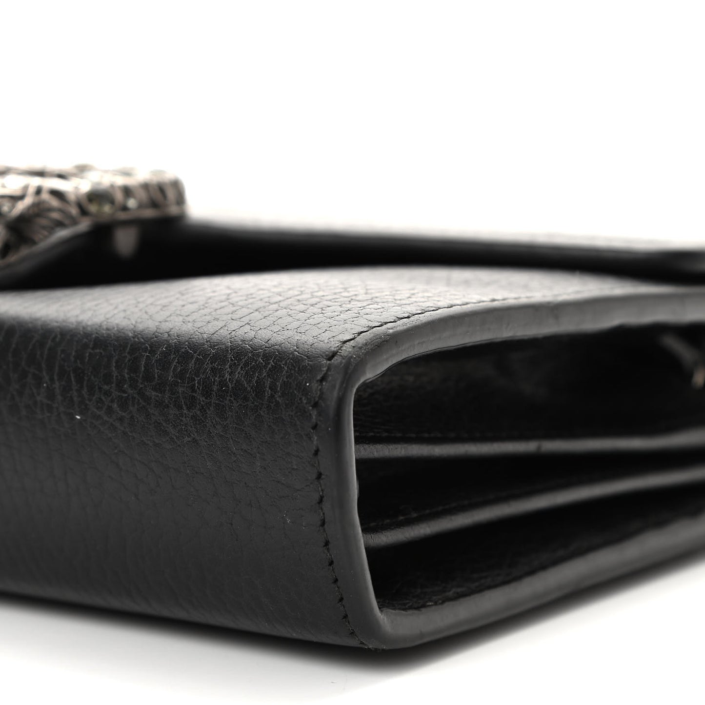 Calfskin Mini Dionysus Chain Wallet Black