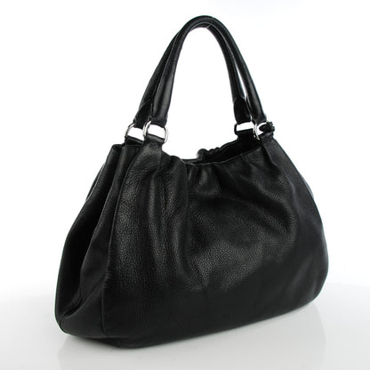 Prada Deerskin Shoulder Bag Black 3 of 9