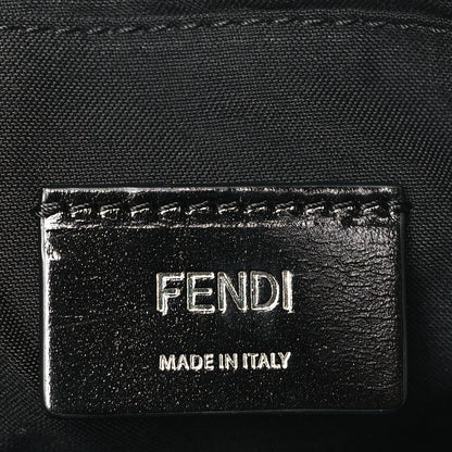 Fendi Vitello King FF Lines Embossed Lock Chain 1974 Diagonal Medium Camera Case Black 6 of 9