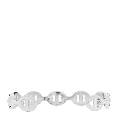 Hermes Sterling Silver MM Chaine d'Ancre Enchainee Cuff Bracelet ST 2 of 4