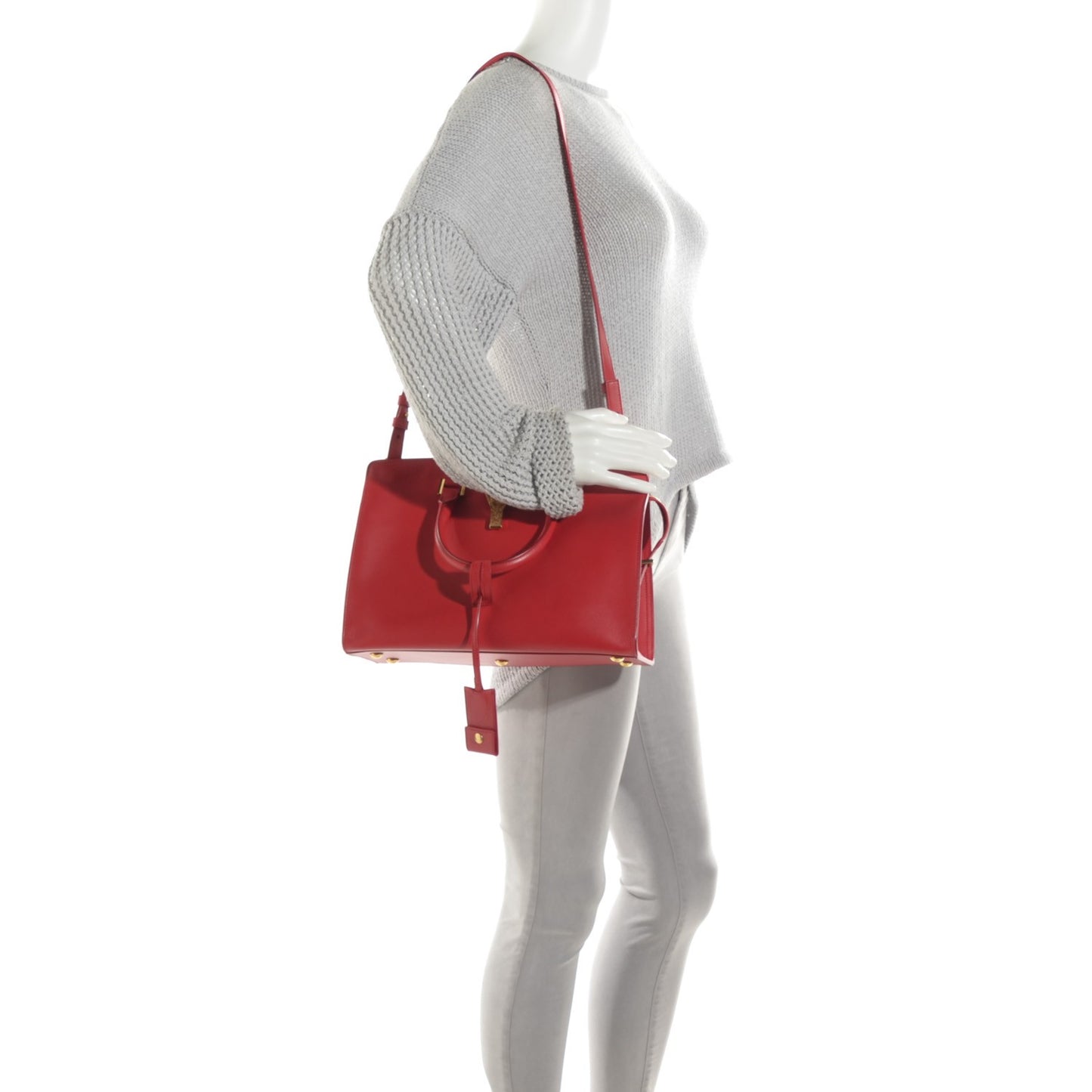 Calfskin Small Classic Y Cabas Red