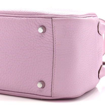 Hermes Taurillon Clemence Mini Lindy 20 Mauve Sylvestre 10 of 12
