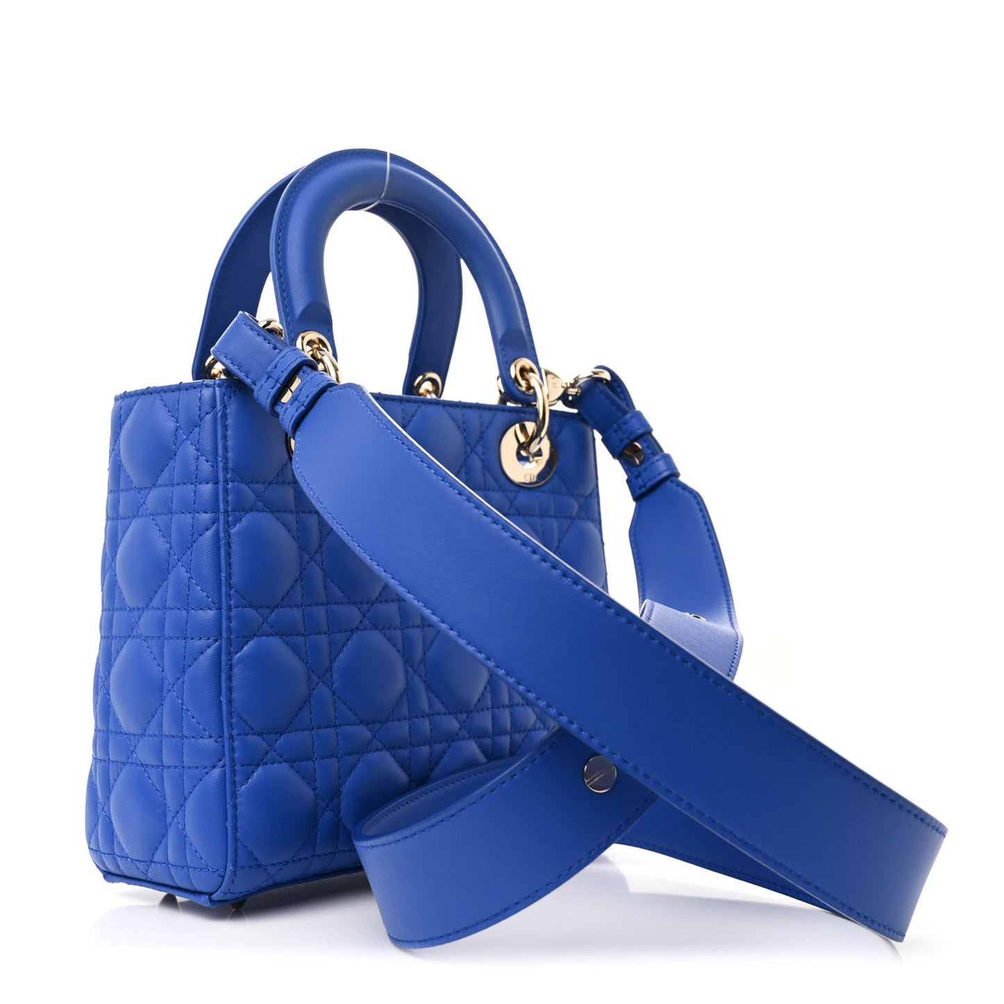 Lambskin Cannage Small My ABCDior Lady Dior Blue