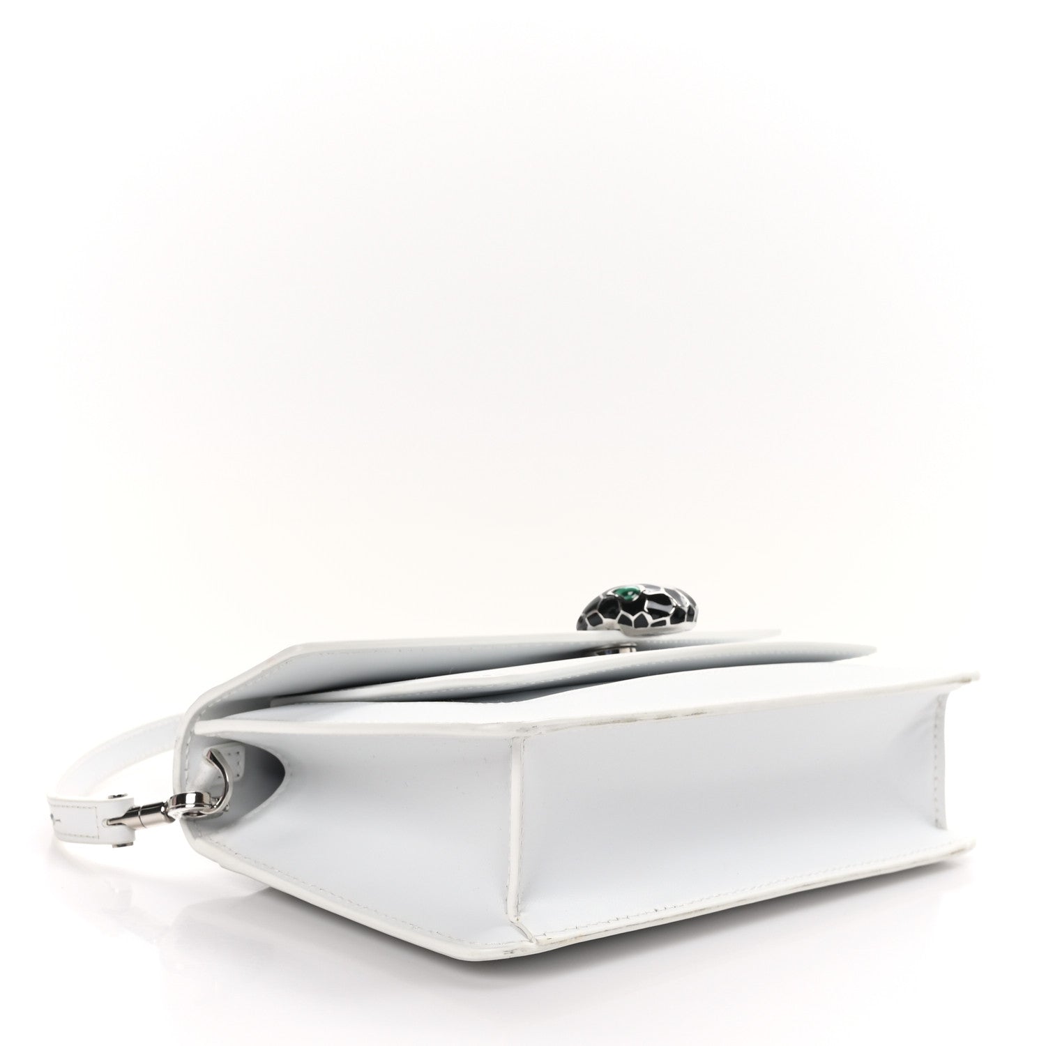 Bulgari Calfskin Serpenti Forever East West Shoulder Bag White 3 of 10