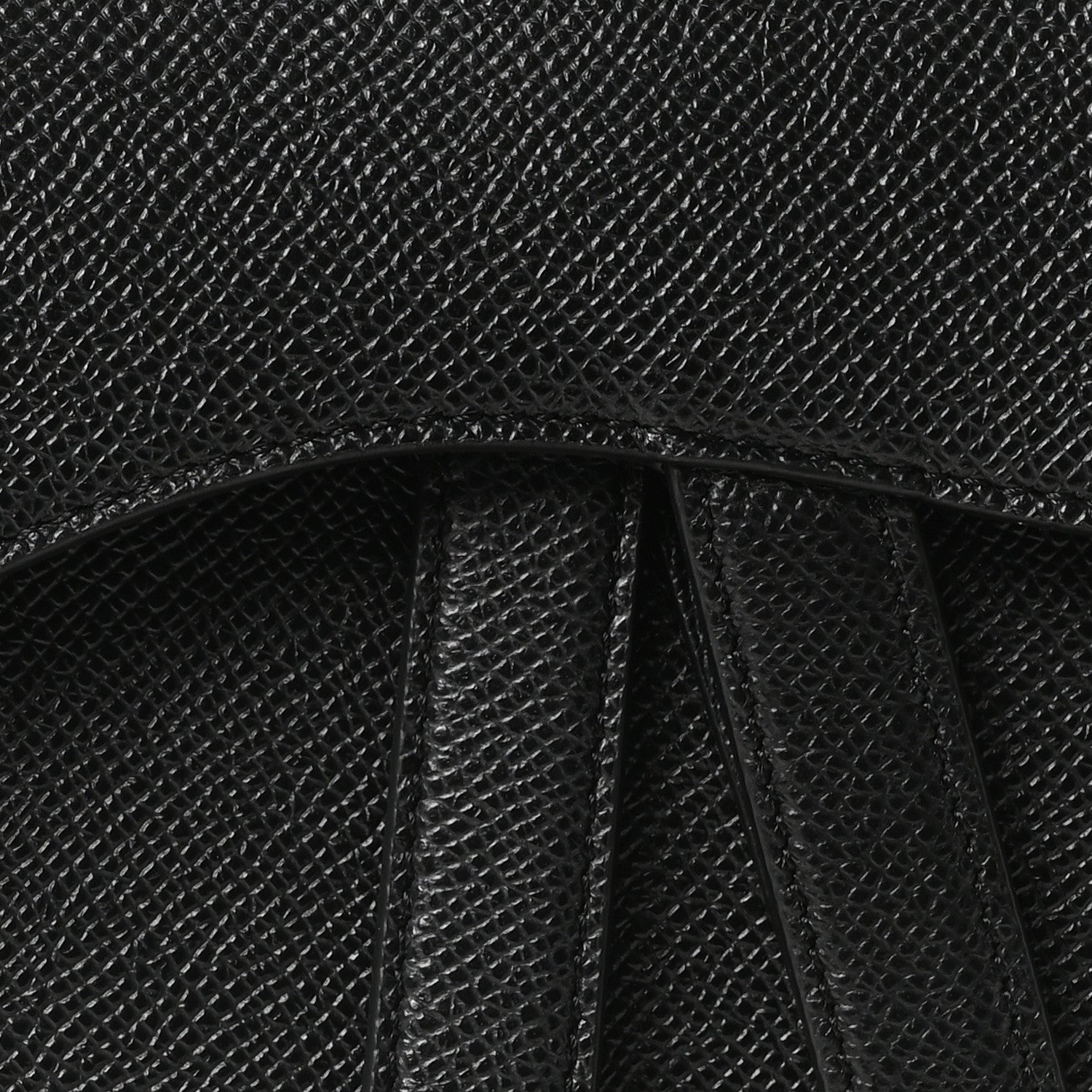 Christian Dior Grained Calfskin Saddle Bag Black 8 of 10