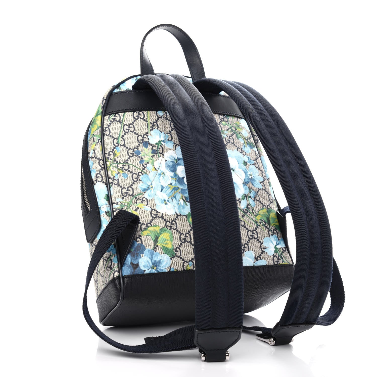 Gucci GG Supreme Monogram Blooms Small Day Backpack Blue 733129