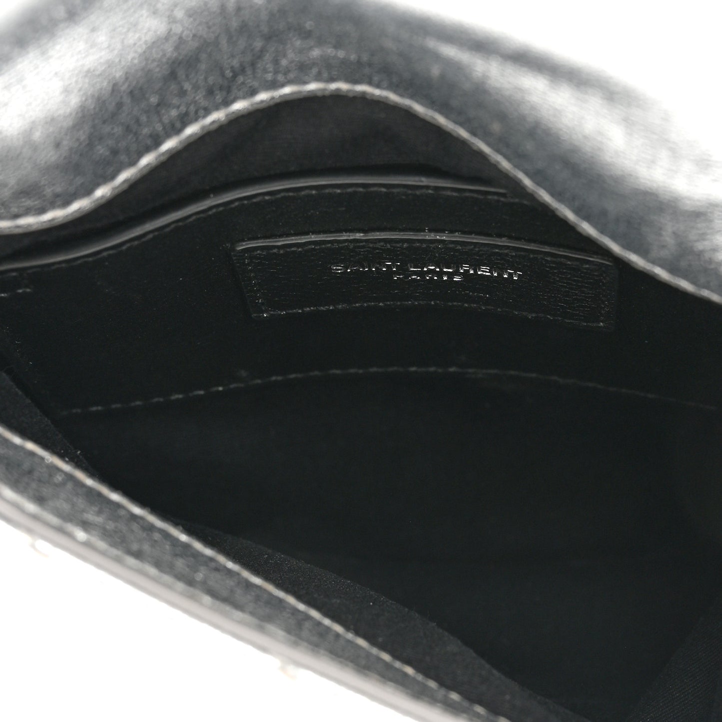 Metallic Lambskin Quilted Double Flap Bag Silver