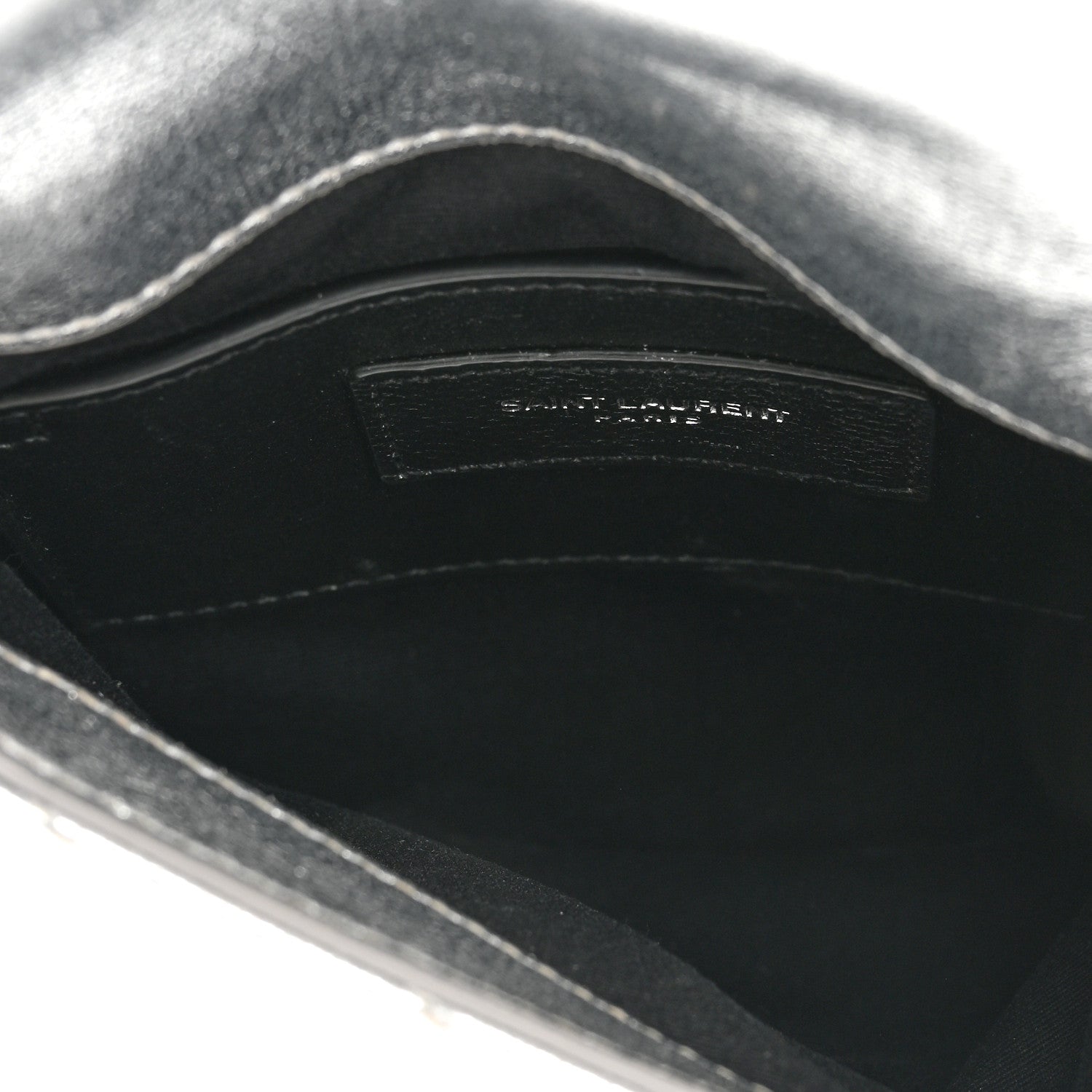 Saint Laurent Metallic Lambskin Quilted Double Flap Bag Silver 5 of 12