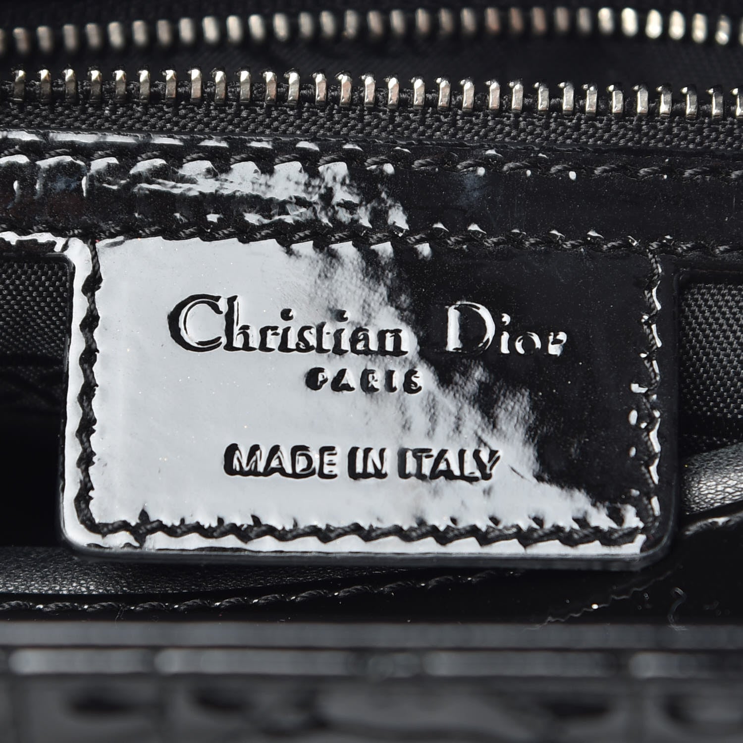 Christian Dior Patent Cannage Medium Lady Dior Black 10 of 12