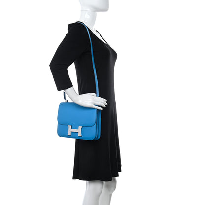 Hermes Epsom Constance 24 Bleu Frida 2 of 10