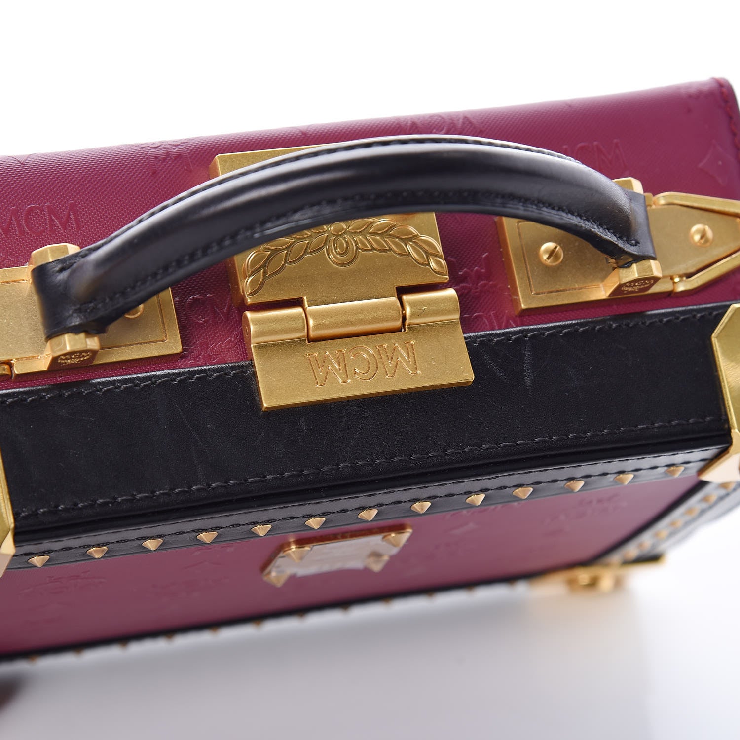 MCM Odeon Calfskin Small Berlin Crossbody Purple 9 of 14