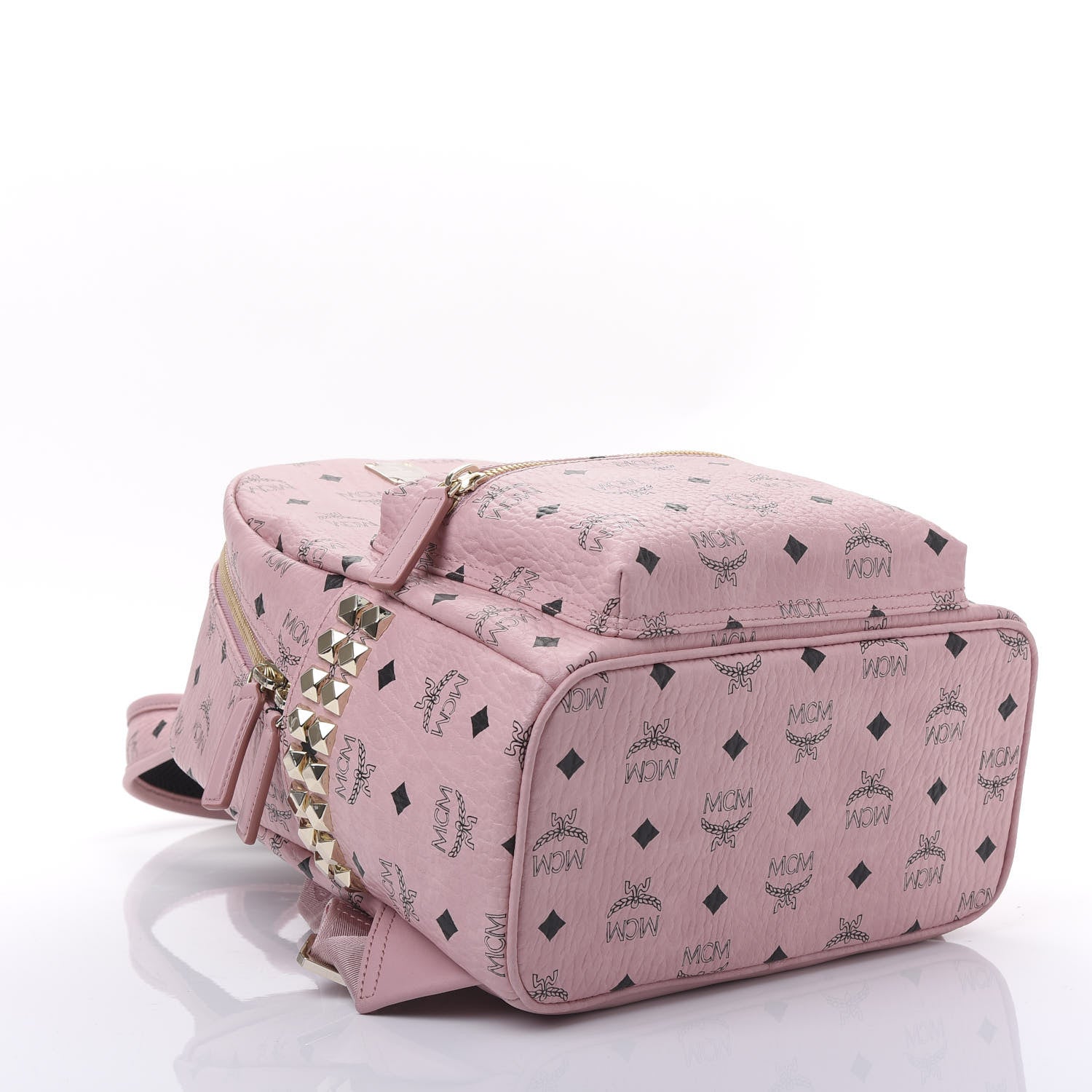 MCM Visetos Small Side Stud Stark Backpack Soft Pink 3 of 8