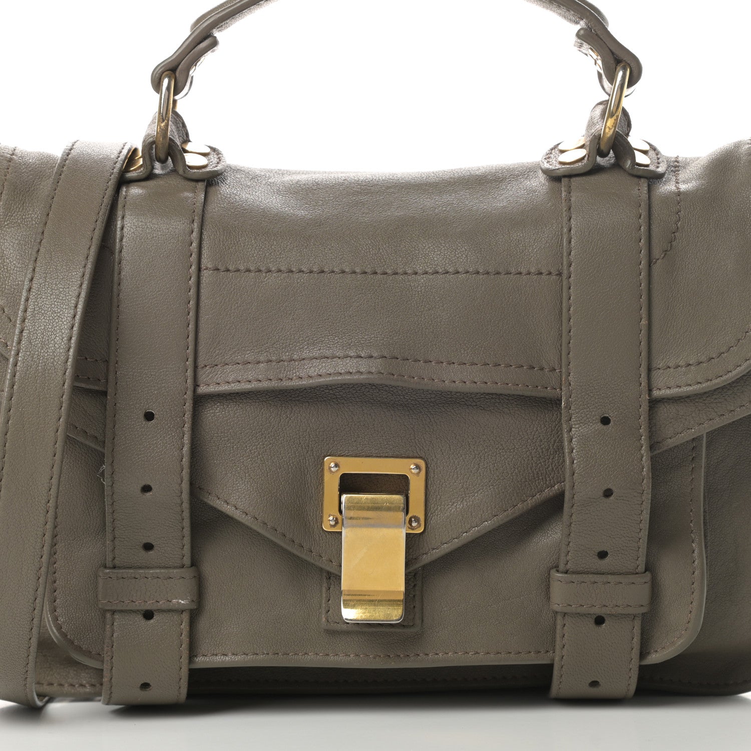 Proenza Schouler Lambskin Tiny PS1 Satchel Smoke 10 of 16