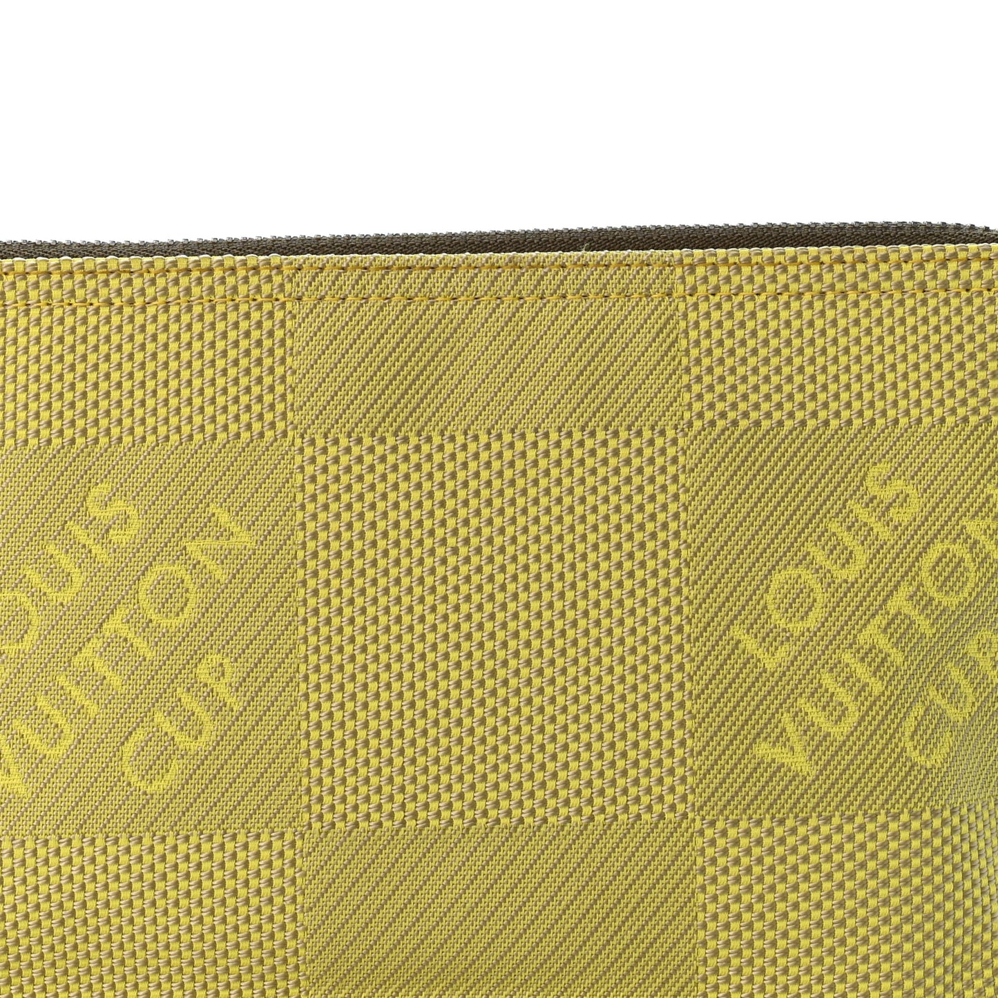 Damier Geant Americas Cup Pochette Accessories Volunteer Bag Yellow