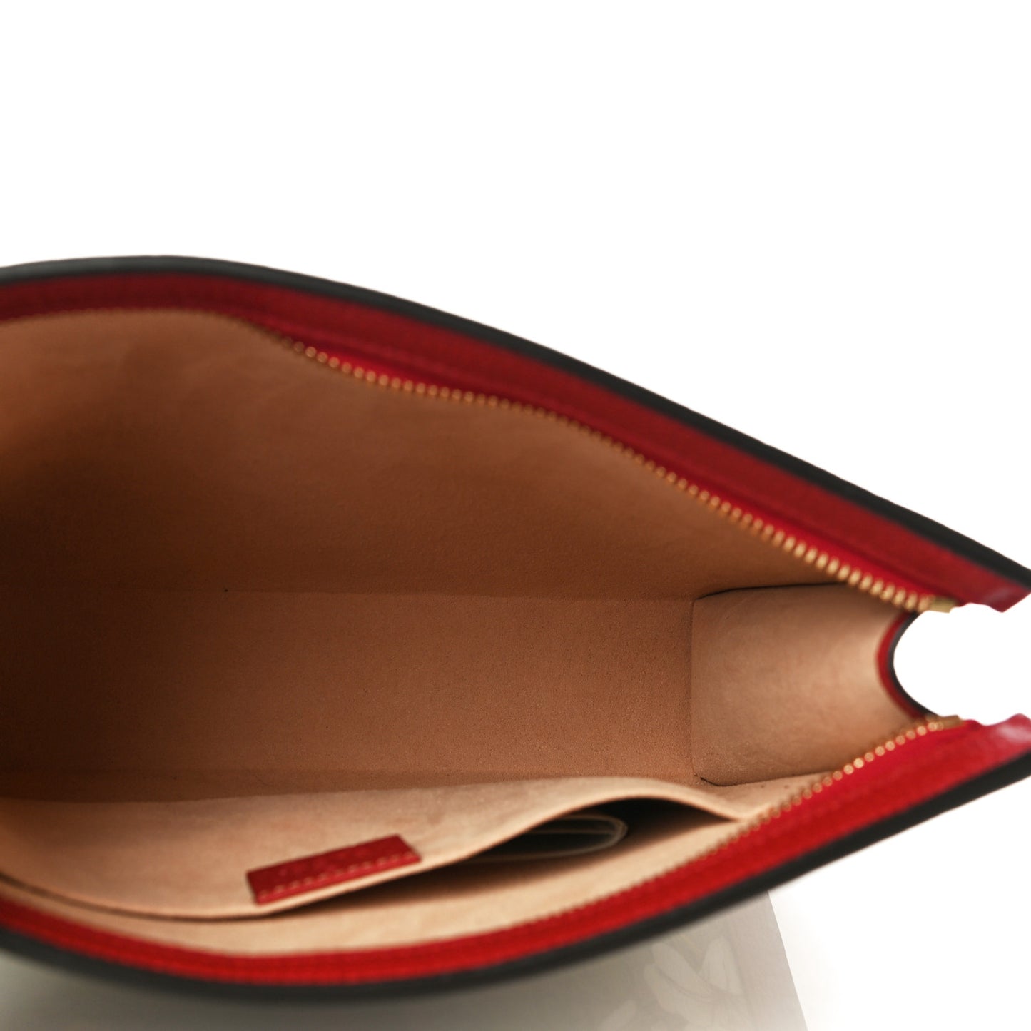 GG Supreme Monogram Flora Web Ophidia Pouch Red