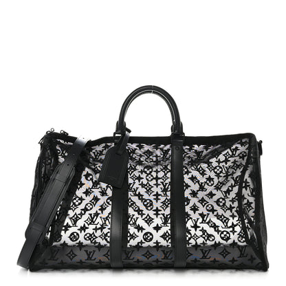 Louis Vuitton Monogram See Through Keepall Bandouliere 50 Black 1 of 10