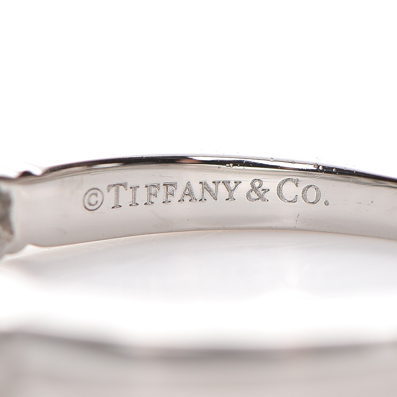 Tiffany Platinum .55 Carat Diamond Wedding Band Ring 4.5 3 of 4