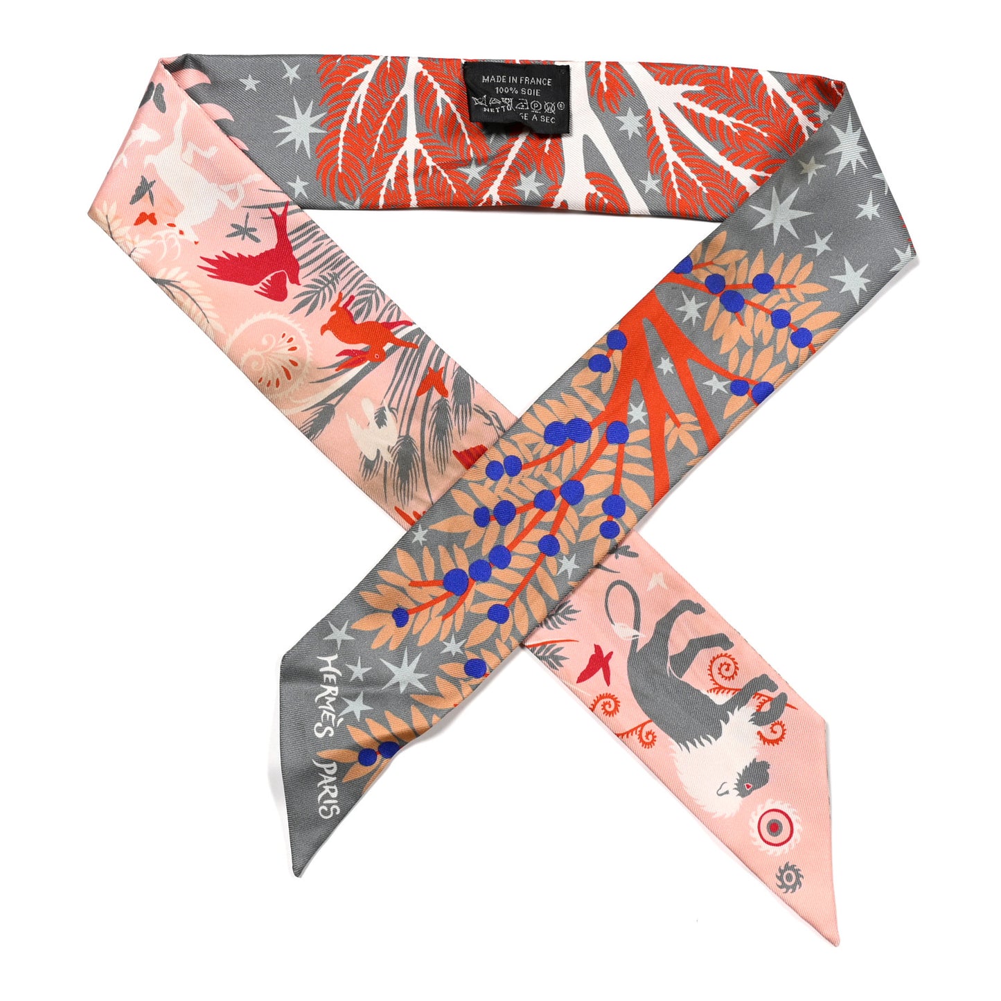 Silk Le Charme D Orphee Twilly Gris Acier Rose Poudre