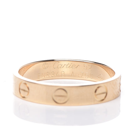 Cartier 18K Yellow Gold 3.5mm LOVE Wedding Band Ring 52 6 4 of 5