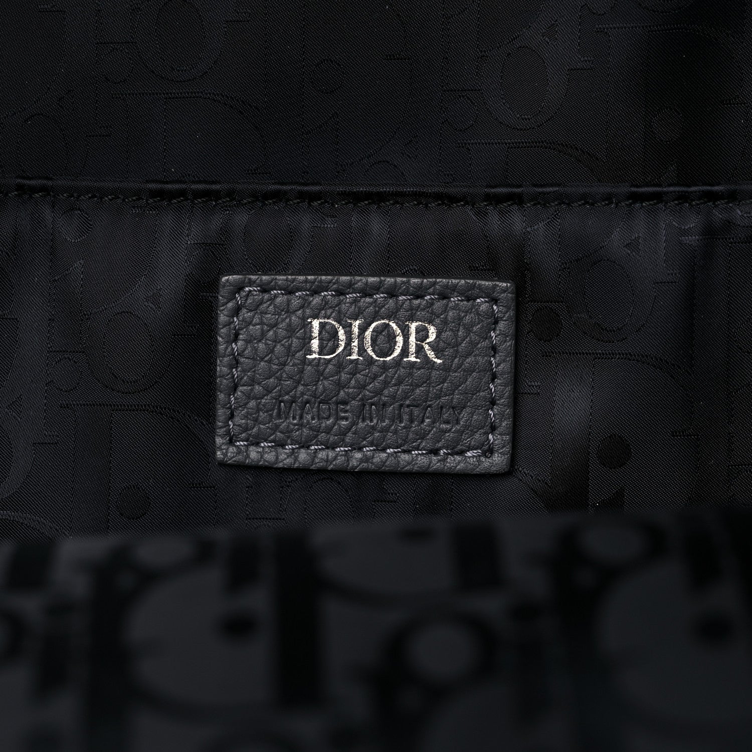 Christian Dior Calfskin Atelier Signature Print Backpack Grey 5 of 9