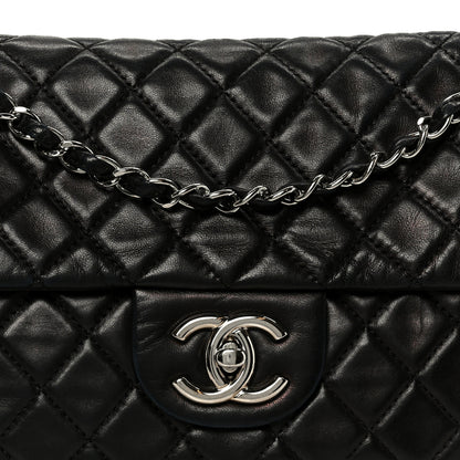 Chanel Washed Lambskin Quilted Maxi Single Flap Black 9 of 15