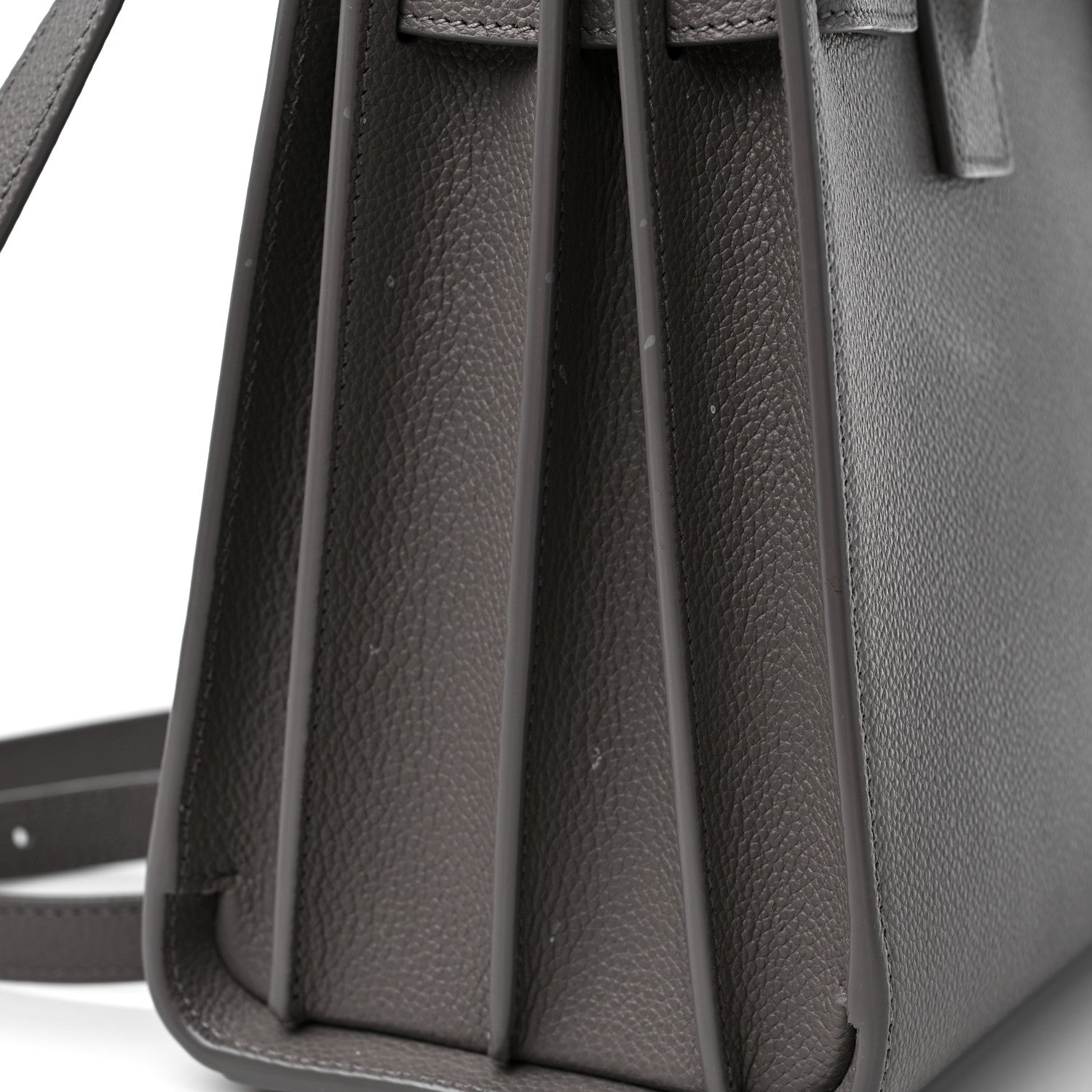 Saint Laurent Grained Calfskin Baby Sac De Jour Fog 10 of 12