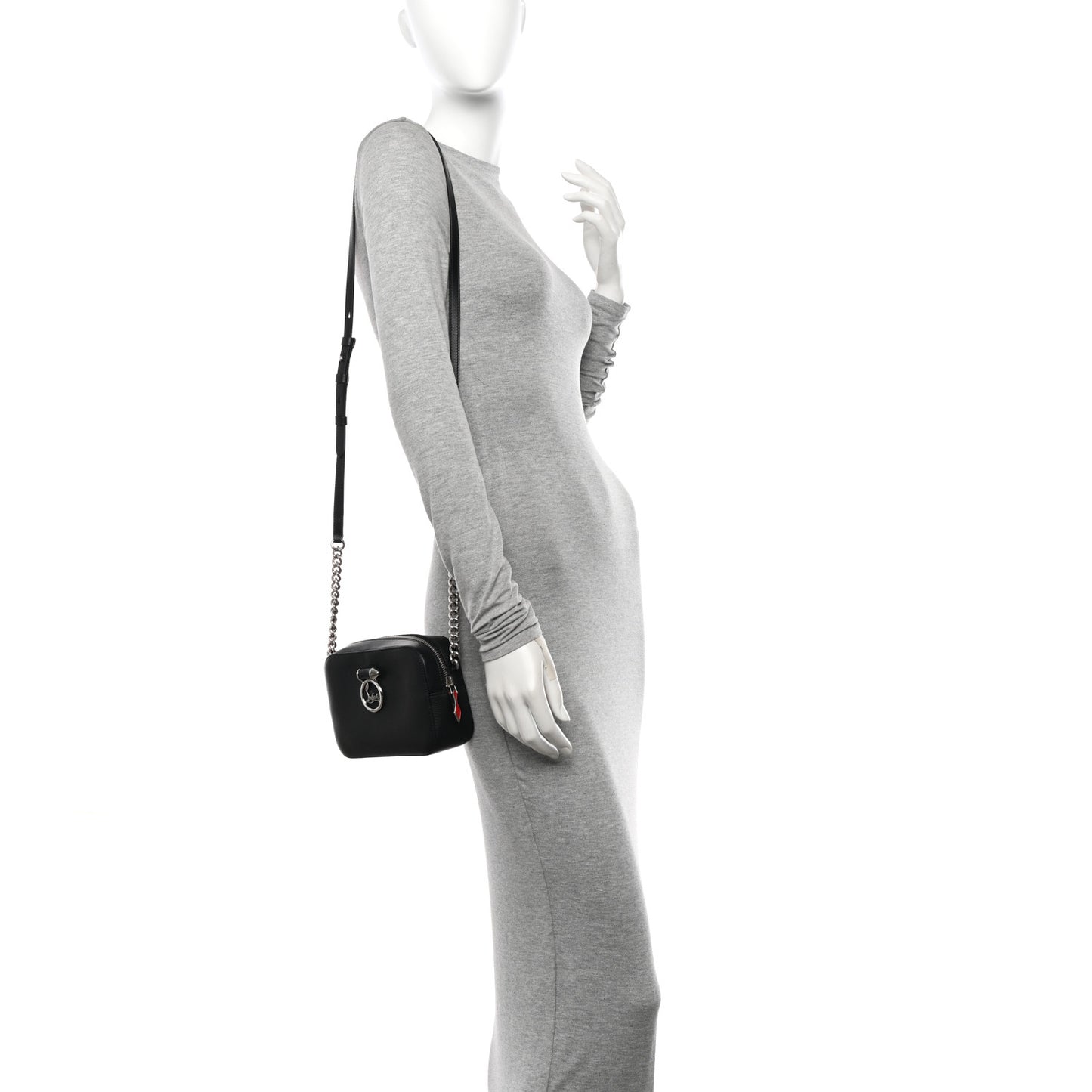 Empire Calfskin Mini Rubylou Crossbody Black Red