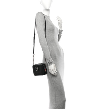 Christian Louboutin Empire Calfskin Mini Rubylou Crossbody Black Red 3 of 10