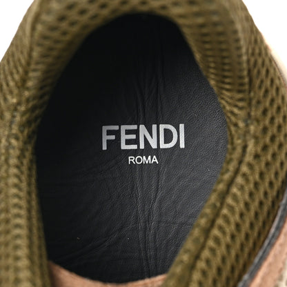 Fendi Suede Mesh Womens FFluid Low Top Sneakers 36 Macaron Martora Skin 8 of 8