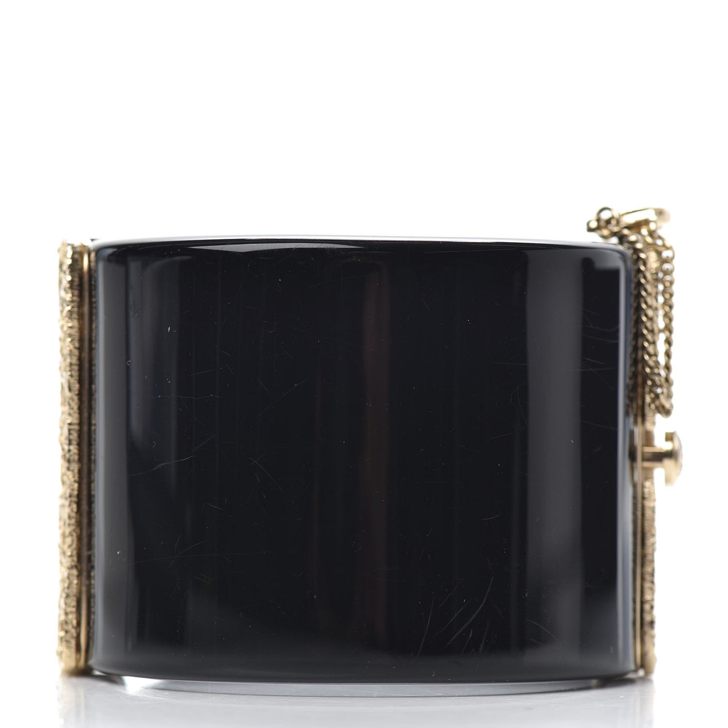 Resin Crystal CC Cuff Black Gold