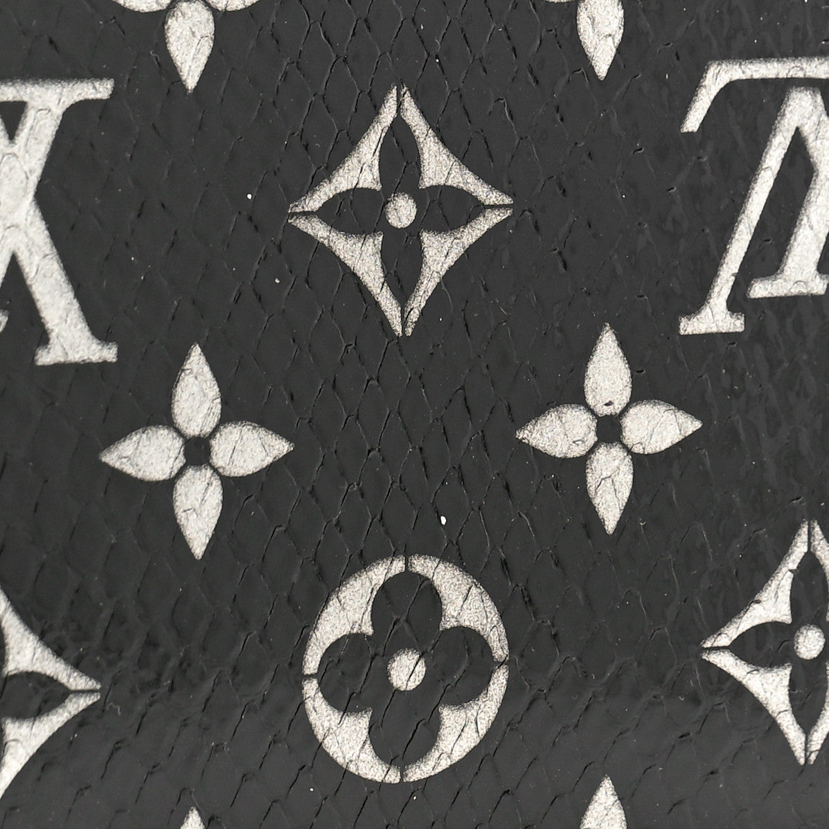 Louis Vuitton Snakeskin Monogram Zippy Padlock Wallet Black 9 of 9