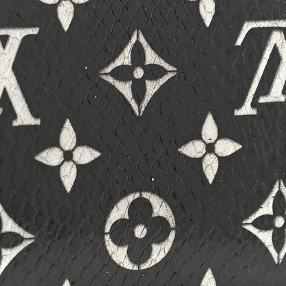 Louis Vuitton Snakeskin Monogram Zippy Padlock Wallet Black 9 of 9