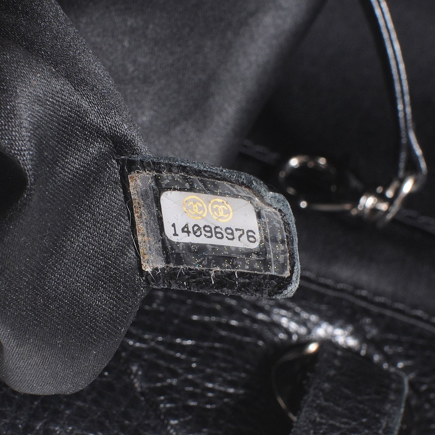Glazed Calfskin Large On The Road Tote Black