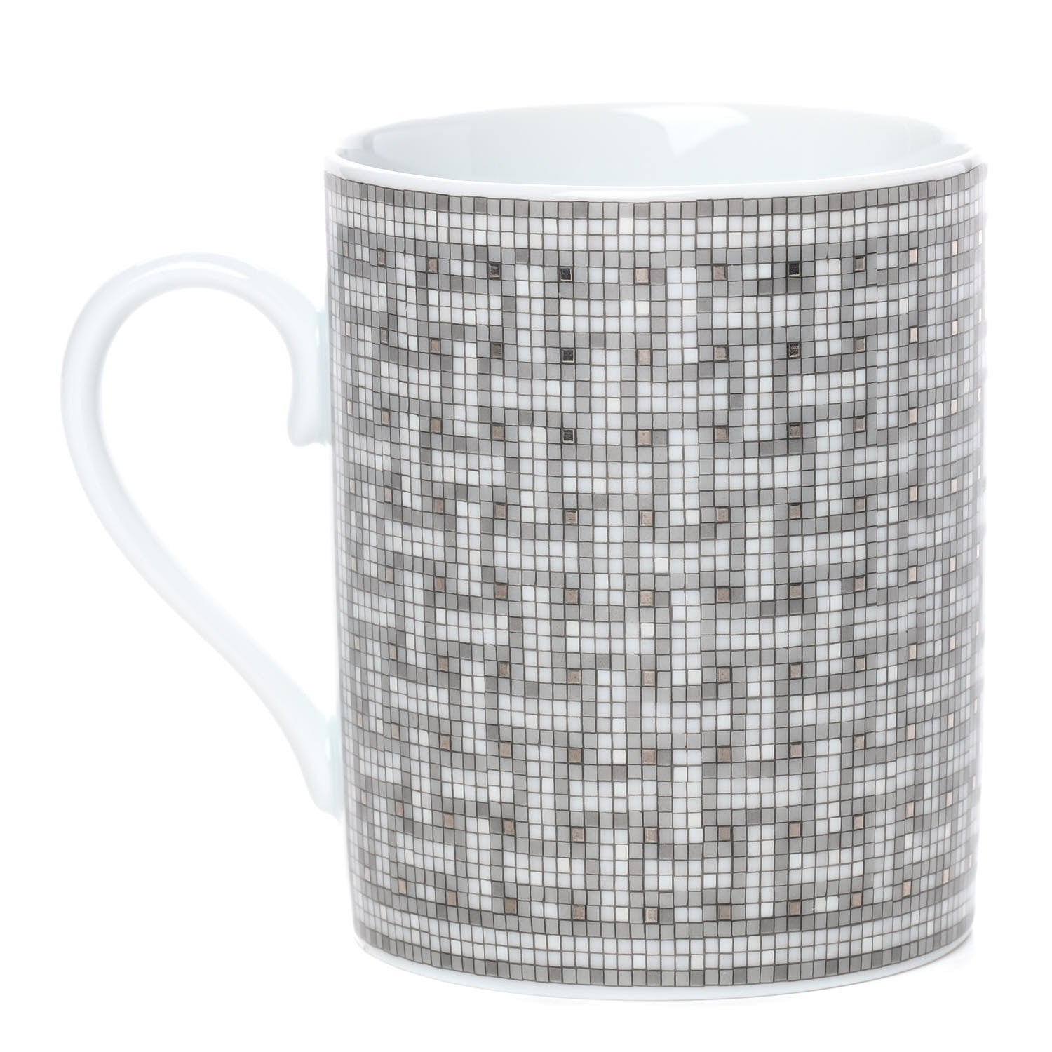 Hermes Porcelain Mosaique au 24 Mug Platinum 3 of 6