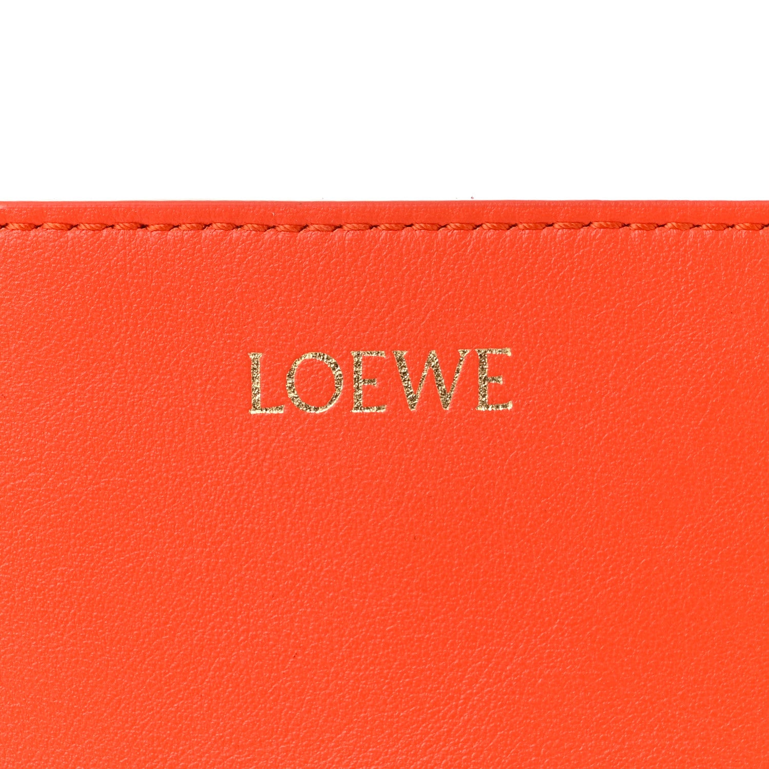 Loewe Shiny Calfskin Medium Puzzle Fold Tote Burgundy Orange 6 of 10