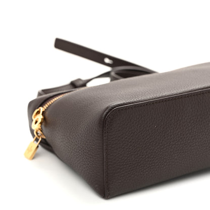 Loro Piana Grained Calfskin L19 Extra Pocket Pouch  Dark Chocolate Liquorice 8 of 9