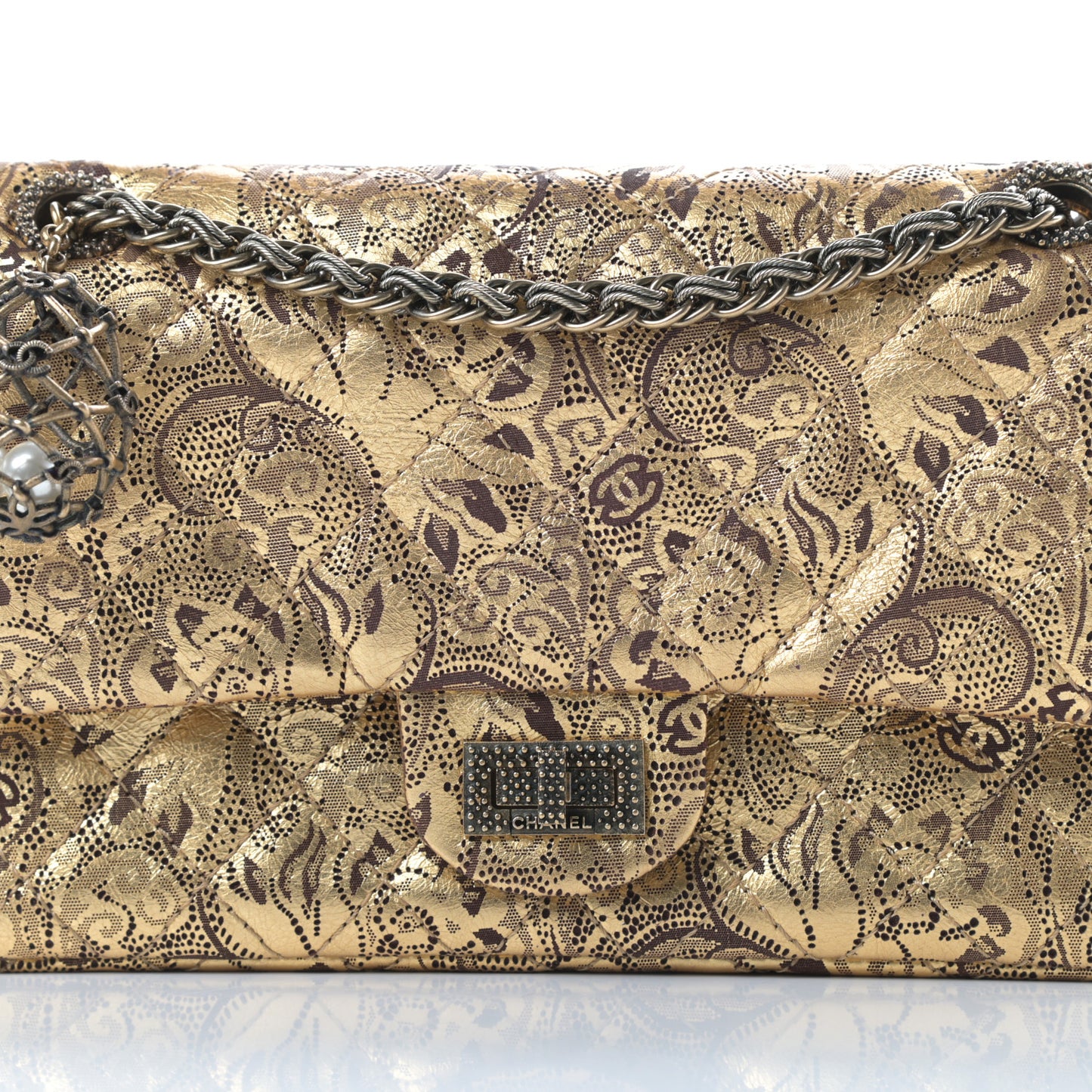 Buffalo Hand Painted Lace 2.55 Reissue 225 Flap Gold