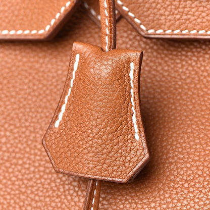 Hermes Natural Barenia Faubourg Birkin 35 Fauve 27 of 46