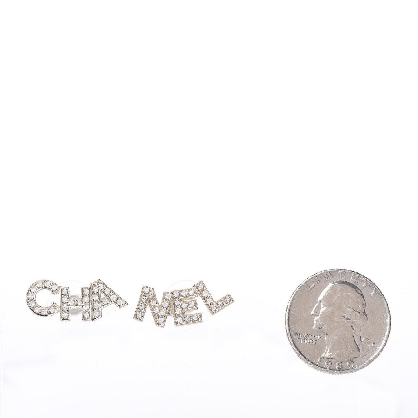Crystal Pearl Signature Stud Earrings Gold