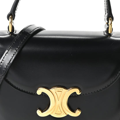 Celine Shiny Calfskin Triomphe Mini Besace Clea Black 8 of 10
