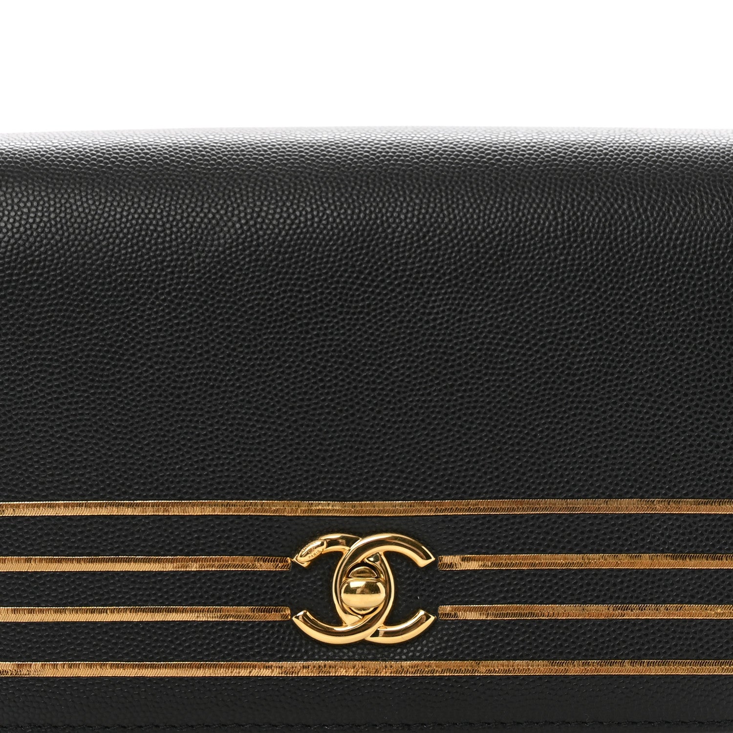 Chanel Grained Calfskin Embroidered Captain Gold Belt Bag Black 8 of 10