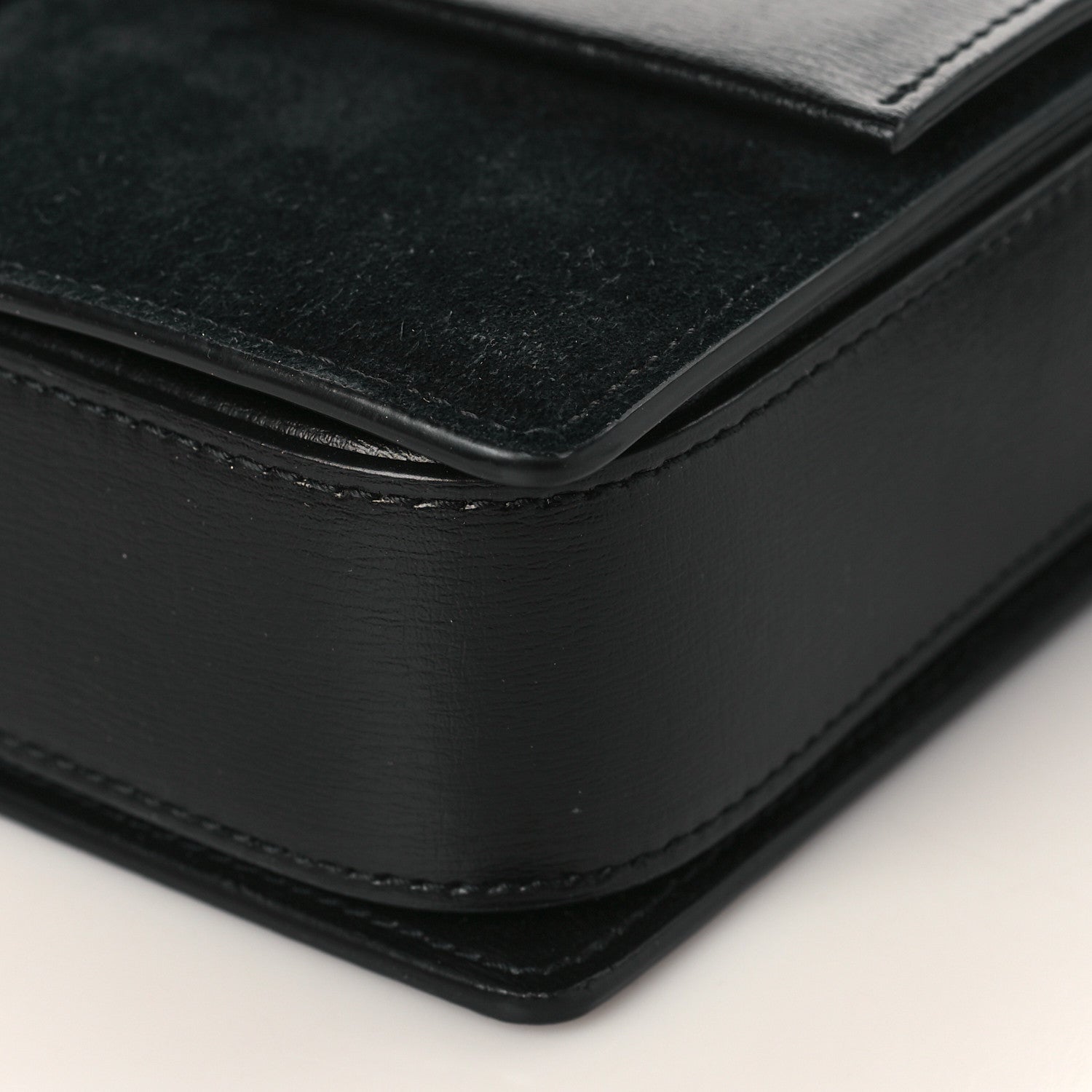 Saint Laurent Smooth Calfskin Suede Medium Bellechasse Black 9 of 11
