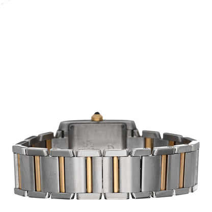 Cartier Stainless Steel 18K Yellow Gold 25mm Tank Francaise Quartz Watch 2 of 3