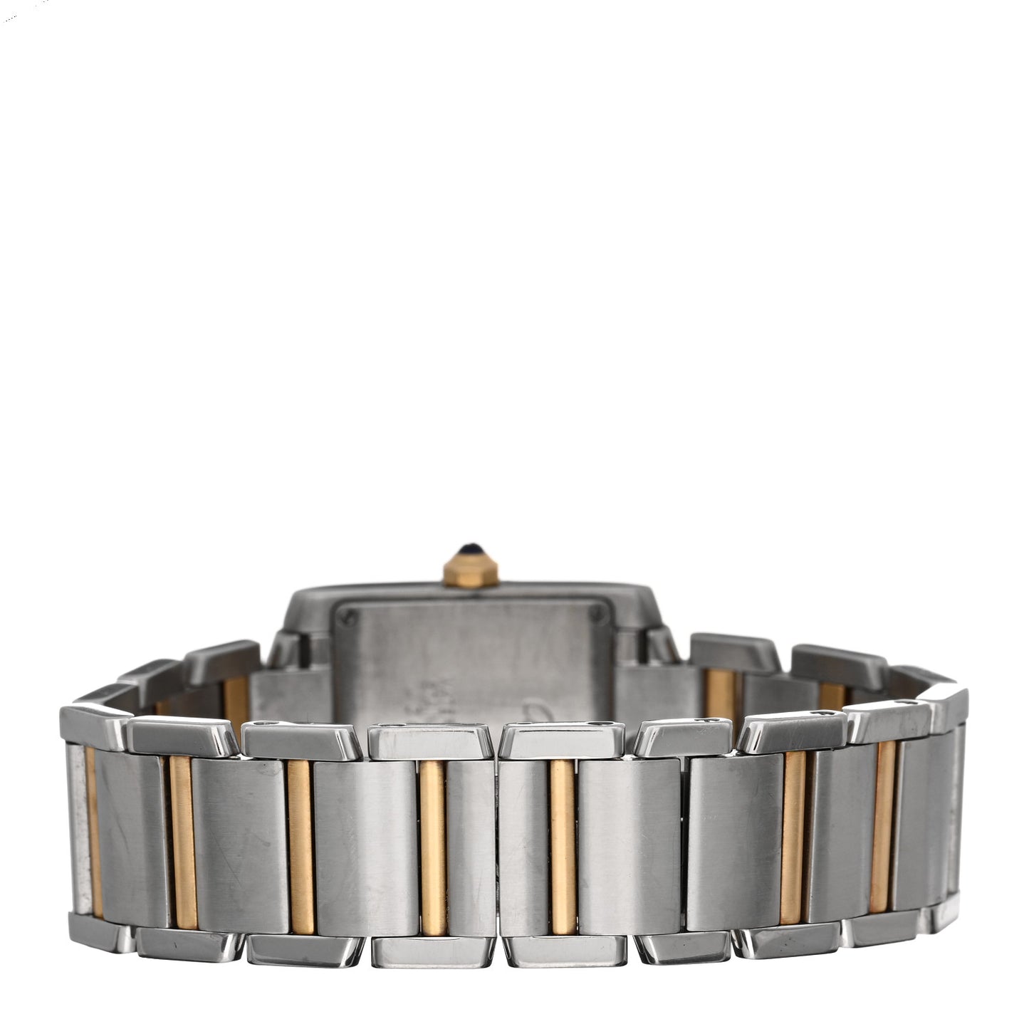 Stainless Steel 18K Yellow Gold 25mm Tank Francaise Quartz Watch
