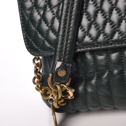 Lanvin Calfskin Quilted Large Happy Shoulder Bag Forest 8 of 9